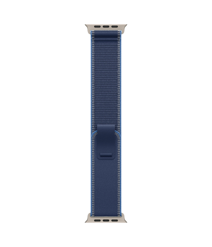 Часы Apple Watch Ultra 3, 49 мм, титан светлого цвета, ремешок Trail цвета «синий/ярко-синий» (2025)