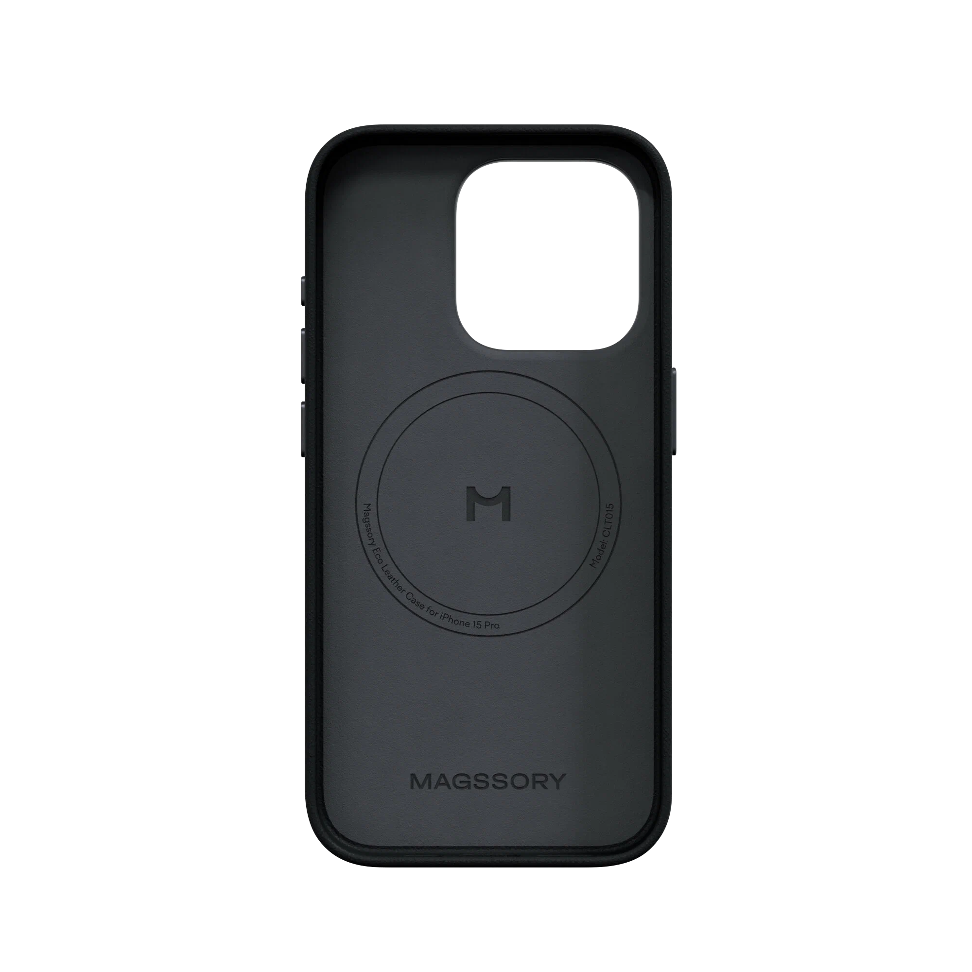 Чехол Magssory Eco Leather Case для iPhone 15 Pro, экокожа, с магнитами, совместимые с MagSafe, Миднайт