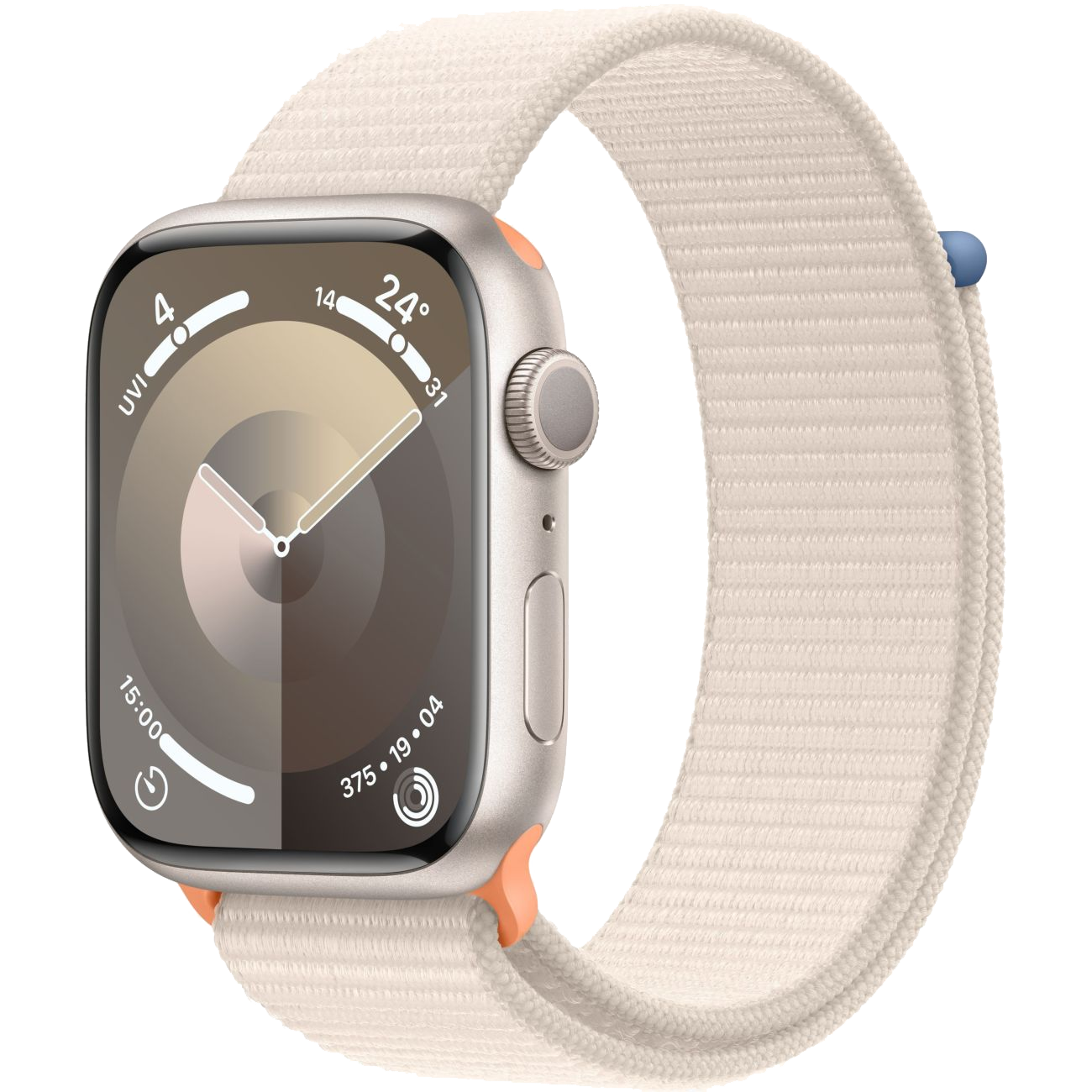 Часы Apple Watch Series 9 GPS 41mm Aluminum Case with Sport Loop (Сияющая звезда)