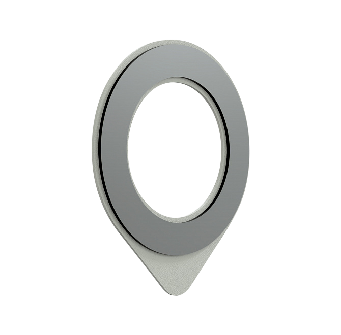 Магнитный держатель Magssory Link&Hold, совместимый с MagSafe, с металлическим кольцом в комплекте, Светло-серый