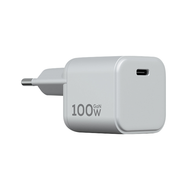 Компактное сетевое зарядное устройство Magssory Nano 100W GaN, с функцией быстрой зарядки, Белый