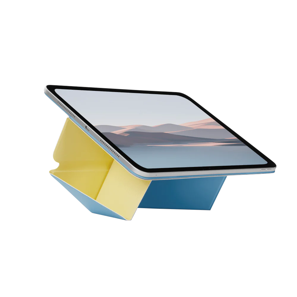 Чехол MOFT Dynamic Folio для планшета iPad Pro 11′′ (M4/M5) жёлтый с голубым