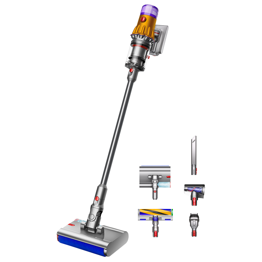 Беспроводной вертикальный пылесос Dyson V12S Detect Slim Submarine (Yellow/Nickel) (2025)