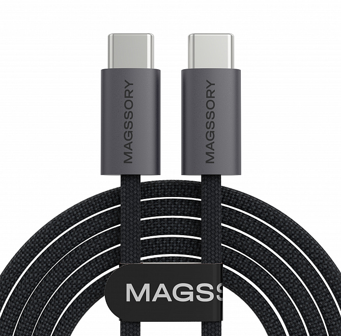 Кабель Magssory Line C 60W 2.4m USB-C Cable, Темно-серый