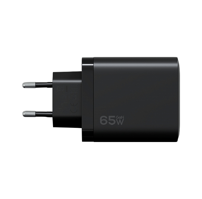 Сетевое зарядное устройство Magssory Digit 65W GaN, с дисплеем и функцией быстрой зарядки, Черный