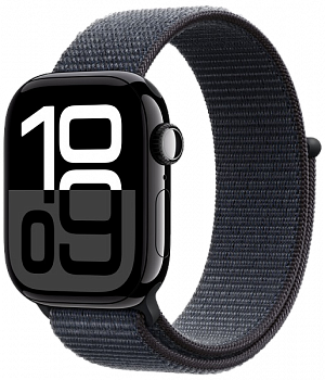 Часы Apple Watch Series 10 46mm, Jet Black, Sport Loop