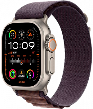 Часы Apple Watch Ultra 2 GPS + Cellular 49 мм, титановый корпус, ремешок Alpine Фиолетового цвета,размер M