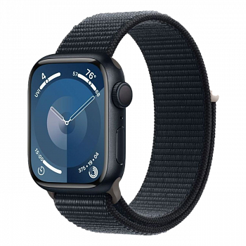 Часы Apple Watch Series 9 45mm Midnight Aluminum Case, Sport Loop