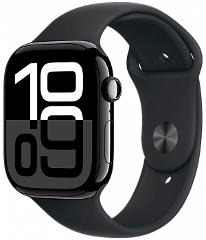 Apple Watch S10 46mm, Jet Black, Sport Band