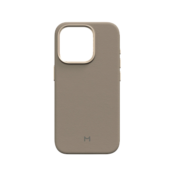 Чехол Magssory Eco Leather Case для iPhone 15 Pro, экокожа, с магнитами, совместимые с MagSafe, Латте