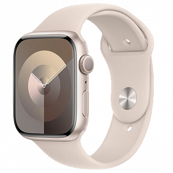 Часы Apple Watch Series 9 GPS 45mm Aluminum Case with Sport Band (Сияющая звезда) S/M