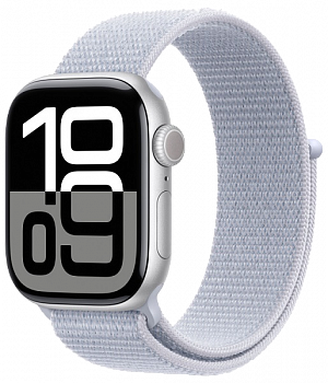 Часы Apple Watch Series 10 42mm, Silver, Sport Loop (Blue Cloud)