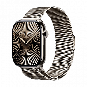 Часы Apple Watch Series 10 46mm Natural Titanium Case, Milano Loop (Natural) S/M